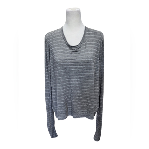 Lane Bryant Metallic Striped Cropped Sweater - Picture 5 of 11